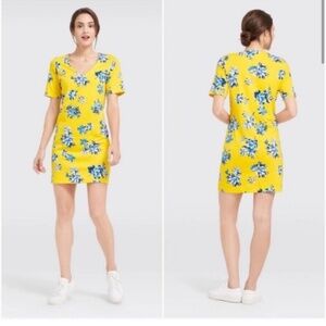 Draper James Yellow and Blue Summerall Hillsboro Dress